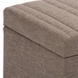 Trent Home Fabric Storage Ottoman Bench in Fawn Brown