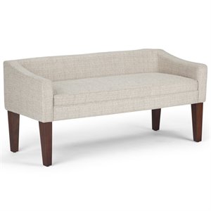 Trent Home Upholstered Bedroom Bench in Platinum and Brown