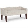 Trent Home Upholstered Bedroom Bench in Platinum and Brown
