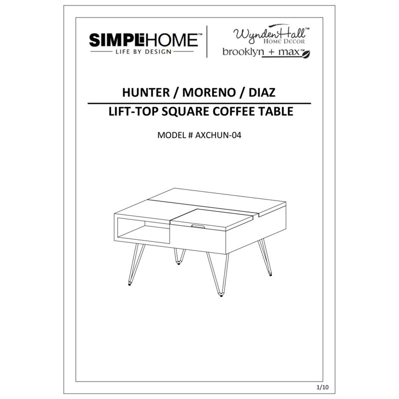 Trent Home Solid Wood & Metal 32