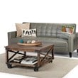 Trent Home Solid Mango Wood Square Coffee Table in Distressed Dark Brown