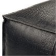 Trent Home Boho Square Pouf in Black Genuine Leather