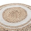 Trent Home Boho Round Braided Pouf in Natural Cotton