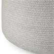 Trent Home Boho Round Braided Pouf in Natural Cotton