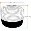 Trent Home Boho Round Pouf in Navy and Natural Braided Jute