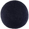Trent Home Boho Round Pouf in Navy and Natural Braided Jute