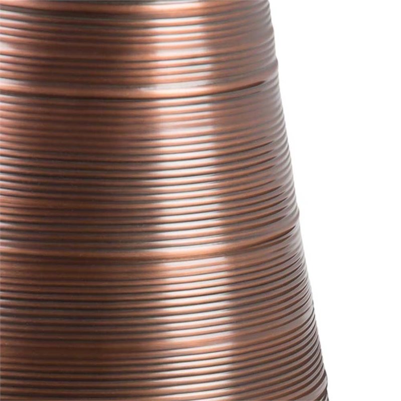 Trent Home Industrial 18 inch Wide Metal Accent Side Table in Aged Copper