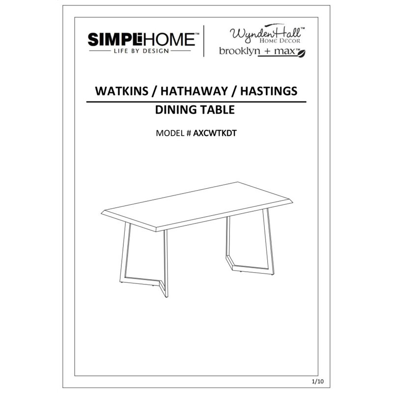 Trent Home Solid Wood and Metal 72