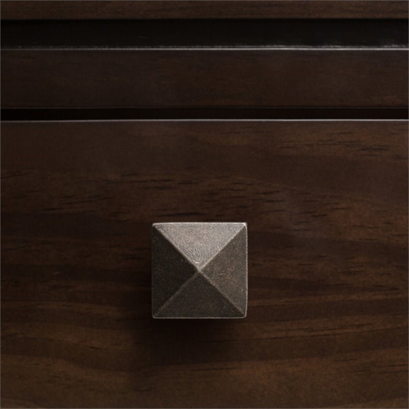 Trent Home Solid Wood Coffee Table with Drawers in Mahogany Brown