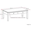 Trent Home Solid Wood Coffee Table with Drawers in Mahogany Brown