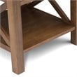 Trent Home Square Solid Wood End Table in Medium Saddle Brown