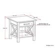 Trent Home Square Solid Wood End Table in Medium Saddle Brown