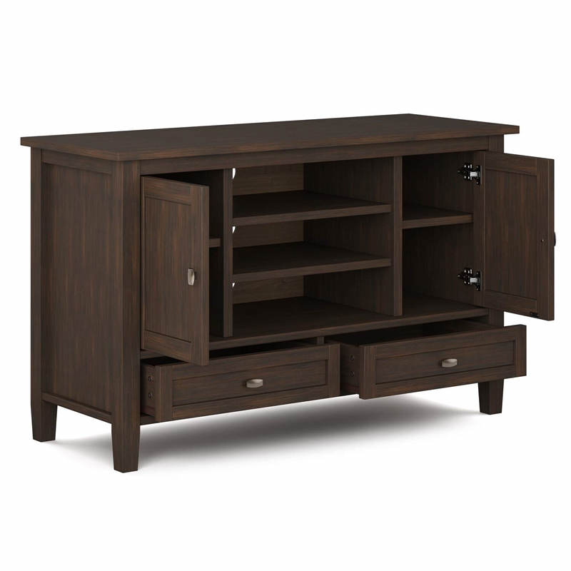 Trent Home Rustic Wood TV Media Stand for TVs up to 47