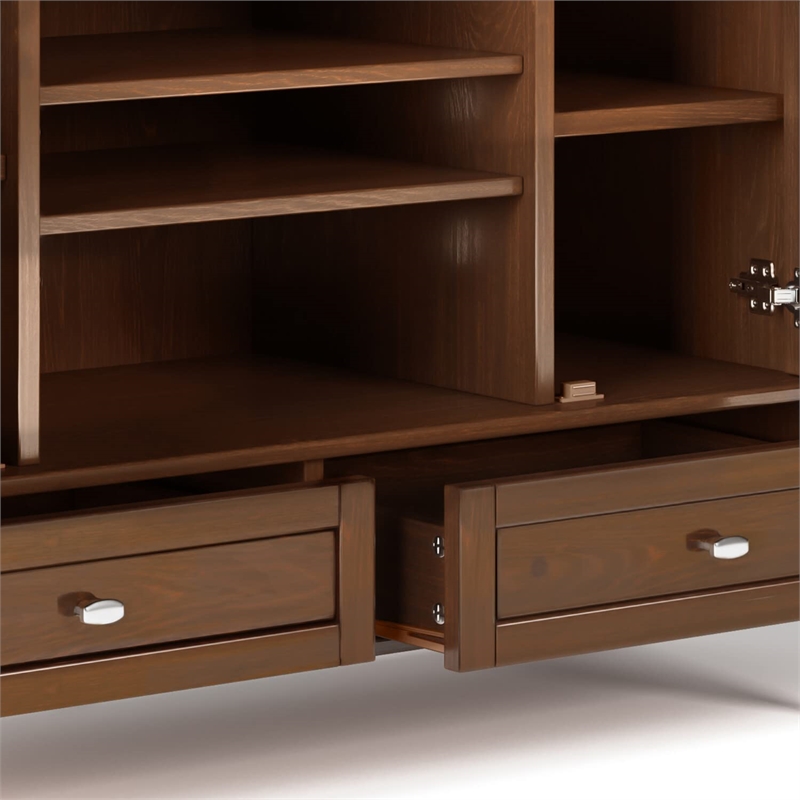 Trent Home Rustic Wood TV Media Stand for TVs up to 47