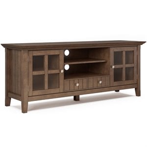 Trent Home Wood 60&quot Transitional TV Media Stand in Rustic Natural Brown