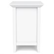 Trent Home Solid Mango Hardwood & Metal 2 Drawer Nightstand in White