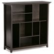 Trent Home Wood 8 Multi Size Cube Bookcase in Hickory Brown