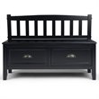 Trent Home Solid Wood Black Entryway Bench Rectangular 42