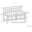 Trent Home Solid Wood Black Entryway Bench Rectangular 42