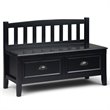 Trent Home Solid Wood Black Entryway Bench Rectangular 42