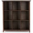 Trent Home Wood Transitional 9 Cube Bookcase and Unit in Brunette Brown