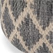 Trent Home Boho Round Pouf in Gray and Natural Woven Braided Jute
