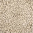 Trent Home Boho Round Pouf in Gray and Natural Woven Braided Jute