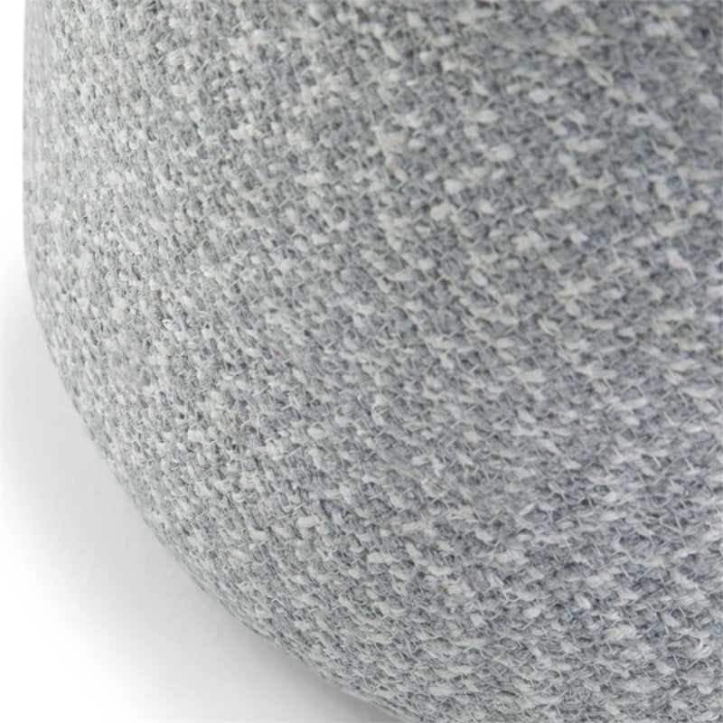 Trent Home Boho Round Braided Pouf in Blue and Natural Cotton