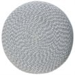 Trent Home Boho Round Braided Pouf in Blue and Natural Cotton