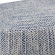 Trent Home Boho Square Pouf in Patterned Denim Blue Melange Cotton
