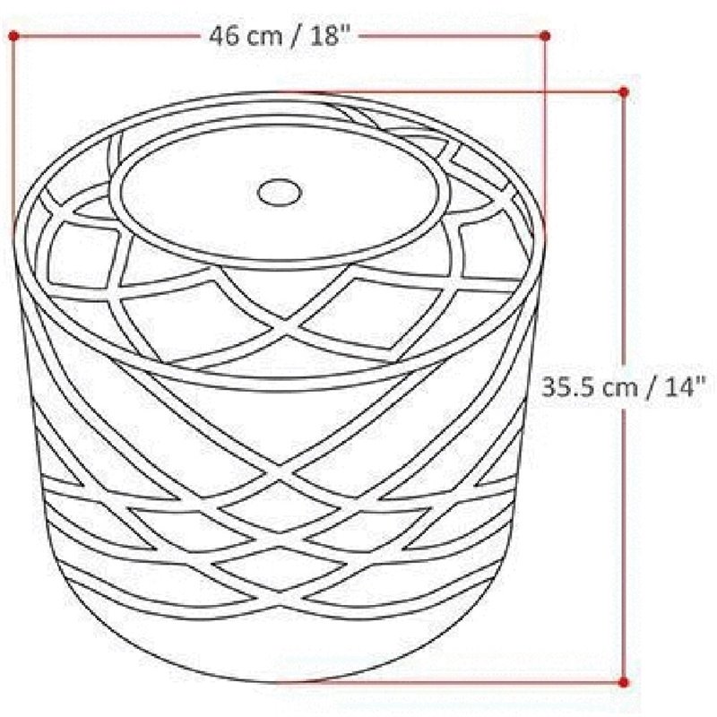 Trent Home Boho Round Macrame Pouf in Natural Cotton
