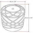 Trent Home Boho Round Macrame Pouf in Natural Cotton