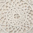 Trent Home Boho Round Macrame Pouf in Natural Cotton