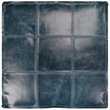 Trent Home Boho Square Pouf in Teal Genuine Leather