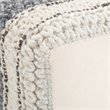 Trent Home Boho Square Pouf in Blue and Natural Handloom Woven