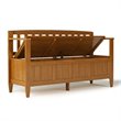 Trent Home Solid Wood Entryway Storage Bench in Light Golden Brown
