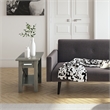Trent Home Contemporary Solid Wood Narrow End Table with Storage in Gray