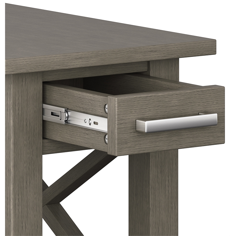 Trent Home Contemporary Solid Wood Narrow End Table with Storage in Gray