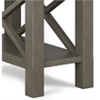 Trent Home Contemporary Solid Wood Narrow End Table with Storage in Gray