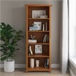 Trent Home 5 Shelf Solid Wood Bookcase in Light Golden Brown
