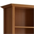 Trent Home 5 Shelf Solid Wood Bookcase in Light Golden Brown