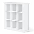Trent Home Wood Transitional 9 Cube Bookcase and Unit in White