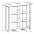 Trent Home Wood Transitional 9 Cube Bookcase and Unit in White