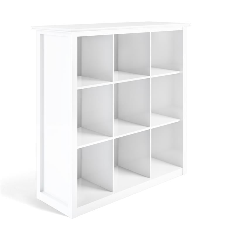 Trent Home Wood Transitional 9 Cube Bookcase and Unit in White
