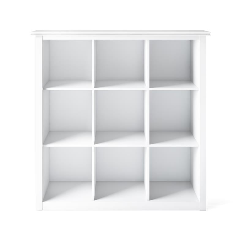 Trent Home Wood Transitional 9 Cube Bookcase and Unit in White