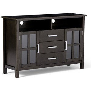 Trent Home 35&quotH Tall Wood TV Media Stand For TVs upto 55&quot in Hickory Brown