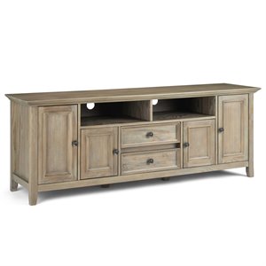 Trent Home Contemporary 72&quot TV Stand in Distressed Gray