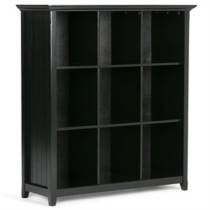 trent home wood transitional 9 cube bookcase and unit in black