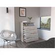 Trent Home Engineered Wood Four Drawer Dresser in Light Grey and White