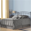 Trent Home Transitional Sanford King Sized Decorative Metal Bed in Matte Black